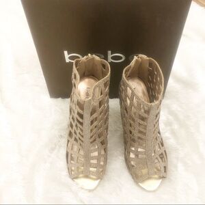 Bebe Gold Metallic Heels Size 9